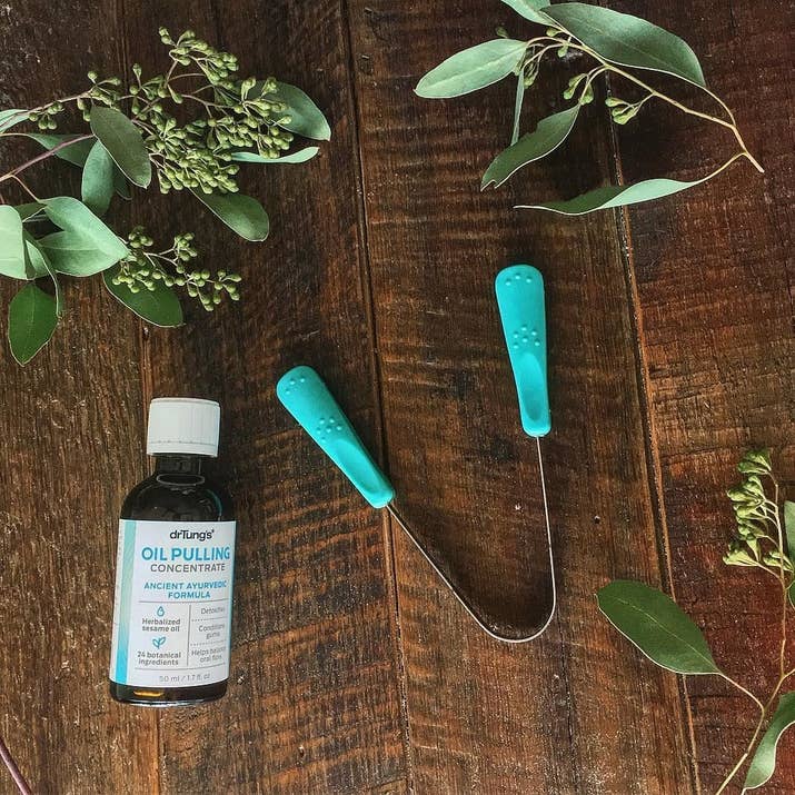 Promising review: "I admit I was skeptical. Can a tongue scraper really freshen breath? It's TRUE! I don't have a real odor issue, but post-garlic anyone needs help. I used this after a garlic-filled dinner. Normally my mouth would taste like garlic days later, even after extensive brushing of tongue and teeth. But the problem was gone. What a pleasant surprise! It also removes tongue staining post-chlorophyll." —HellenGet it from Amazon for $6.85 (available in packs of two and three).