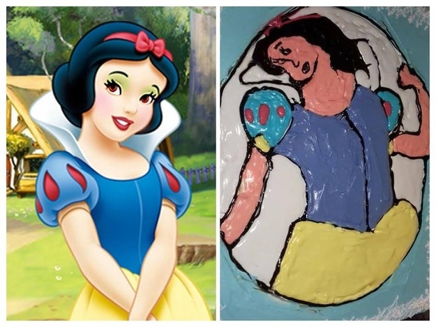 Snow White looks like she's having a bad day.