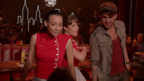 Does anyone else constantly replay this on Spotify? No? Just me? Okay, cool. Hearing ADAM FREAKING LAMBERT belt out an 80's chart-topper with Rachel and Santana (who are wearing some cute af waitress outfits) was an iconic performance that only Glee could produce.