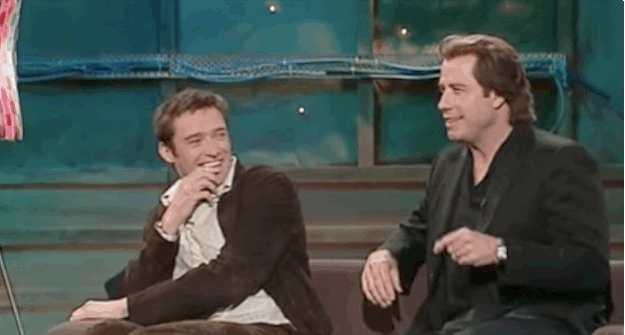 The two were on the show promoting their film Swordfish when it was revealed they would sing Grease songs together on set.