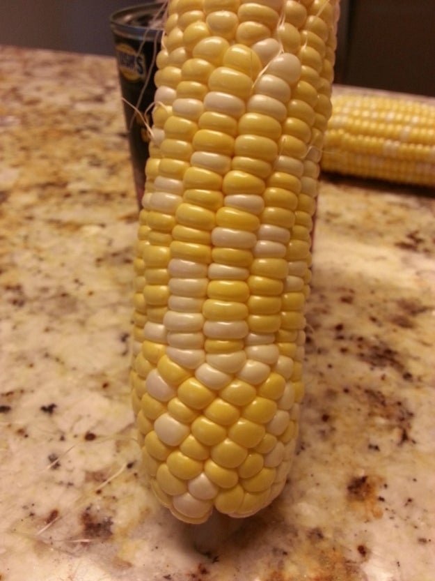 This cob of corn that suddenly decided to change pattern.