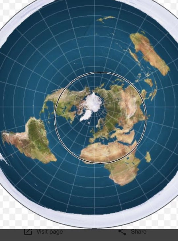 The eclipse path is explained by this simple black circle over the flat earth map.