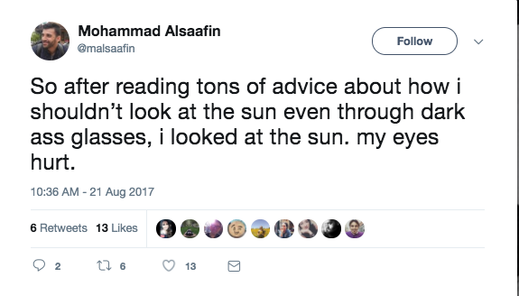 does staring at the sun damage eyesight