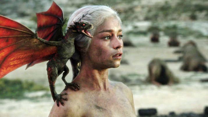 • She's definitely got Targaryen lineage. • And she was "born again amidst smoke and salt" in the Dothraki Sea.• And she has literally woken "dragons out of stone."