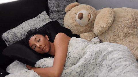 But if you're like me and you haven't been blessed with the skill of keeping your bonnet on all night, opt for a satin pillow case. Satin will allow your hair to maintain its moisture, instead of drying it out, which cotton tends to do.