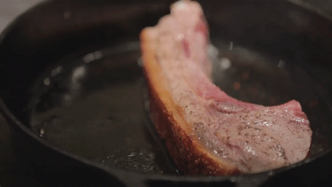In an interview with Bon Appétit, chef Justin Smillie of Il Buco Alimentari & Vineria said, "Cooking with a cast-iron pan gives you an incomparable crust, for both vegetables and meat. To clean ours, we just douse it in oil and salt, burn it out, then wipe it clean."