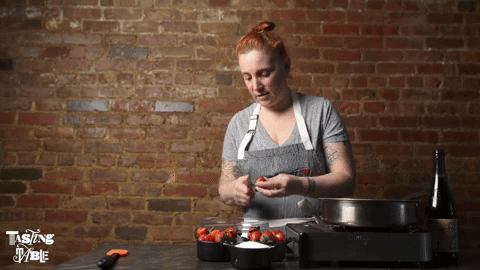 In an interview with the Food Network, chef Mindy Segal of Mindy's Hot Chocolate reveals her secret for enjoying peak produce in the winter: "Buy fruit at its peak at a farmers' market and freeze it in an airtight container so you can enjoy it year round."