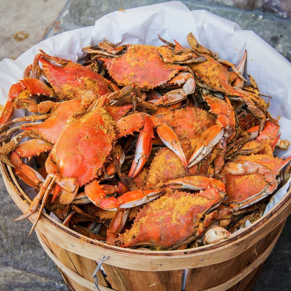 The Maryland Blue Crabs have sweet, buttery tastes that are absolutely irresistible. Customers have the option to purchase 1 dozen, 3 dozeons, or a bushel of these delicious crabs with the option of adding Cameron's Special Seasoning Blend.