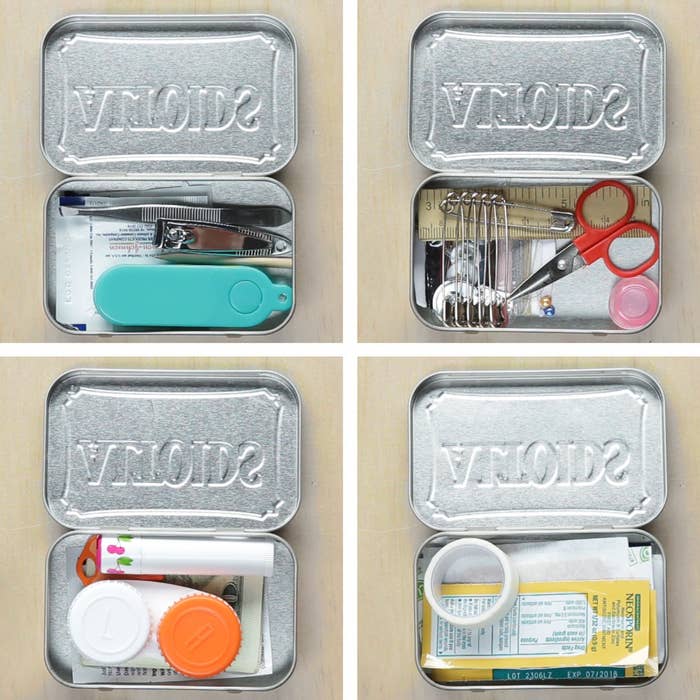 Repurpose Empty Mint Tins Into These 4 DIY Travel Kits