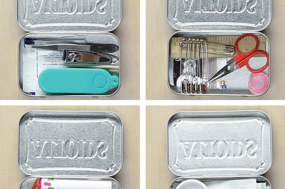 Repurpose Empty Mint Tins Into These 4 DIY Travel Kits