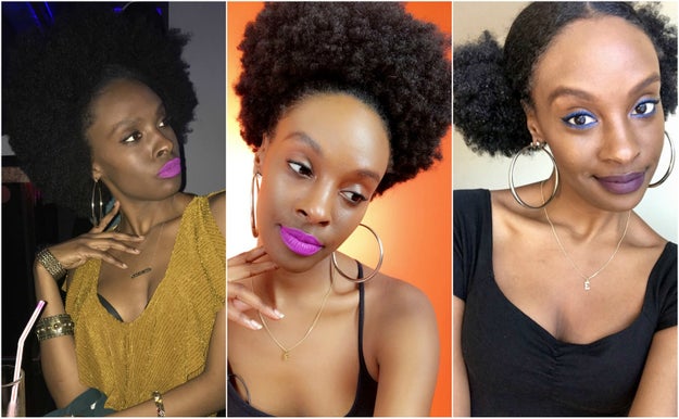 Hey y'all! I'm Essence, beauty editor here at BuzzFeed, and because I'm a certified lazy beauty with a thick mound of hair, I keep three styles in rotation: Afro, Afro puff, and Afro puffs...with an "s."
