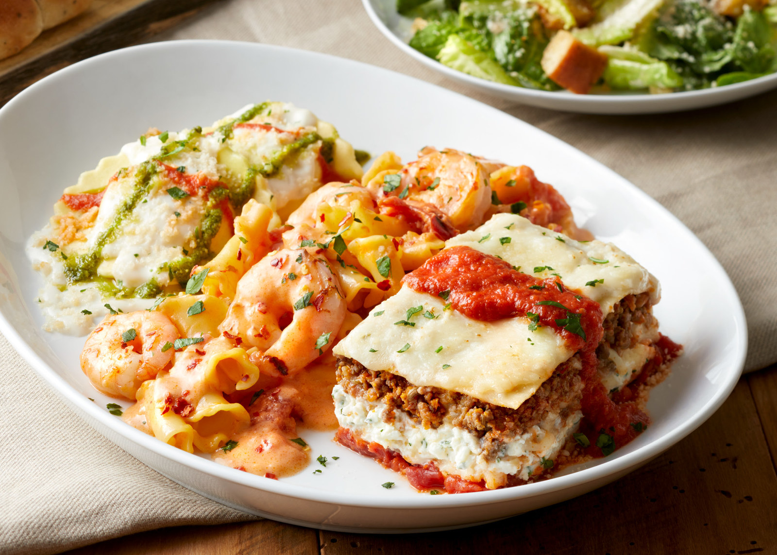 In honor of the 25th celebration, BRAVO is launching new items like the Pasta Sampler Trio, which features a plate full of Mama’s Lasagna Bolognese, Cheese Ravioli, and a choice of Chicken or Shrimp Fra Diavolo.