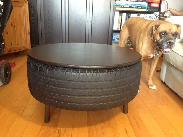 What better surface could there be to place your beer on than this recycled car tire coffee table? Find out how to make it yourself here.