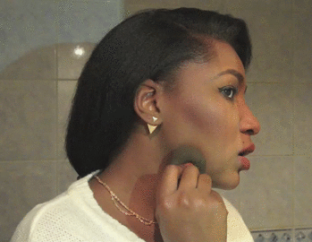 Blending is your secret weapon when it comes to foundation. Blend foundation over your ears and neck, this will stop those horrible demarcation lines.