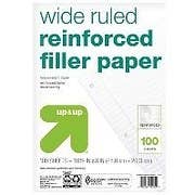 Filler Paper Reinforced Wide Ruled 100ct - up & up™