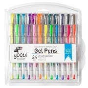 Yoobi™ Color & Glitter Color Gel Pens - Multicolor-24 Pack
