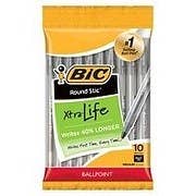 BIC® Xtra Life Ballpoint PensMedium Tip10ct - Black