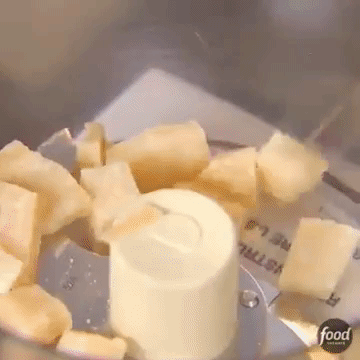 Simply dice it up and throw it in a food processor. The flavor will be stronger and you won't have to bother with a grater. Watch the full video here and learn how to turn it into killer parmesan chicken.