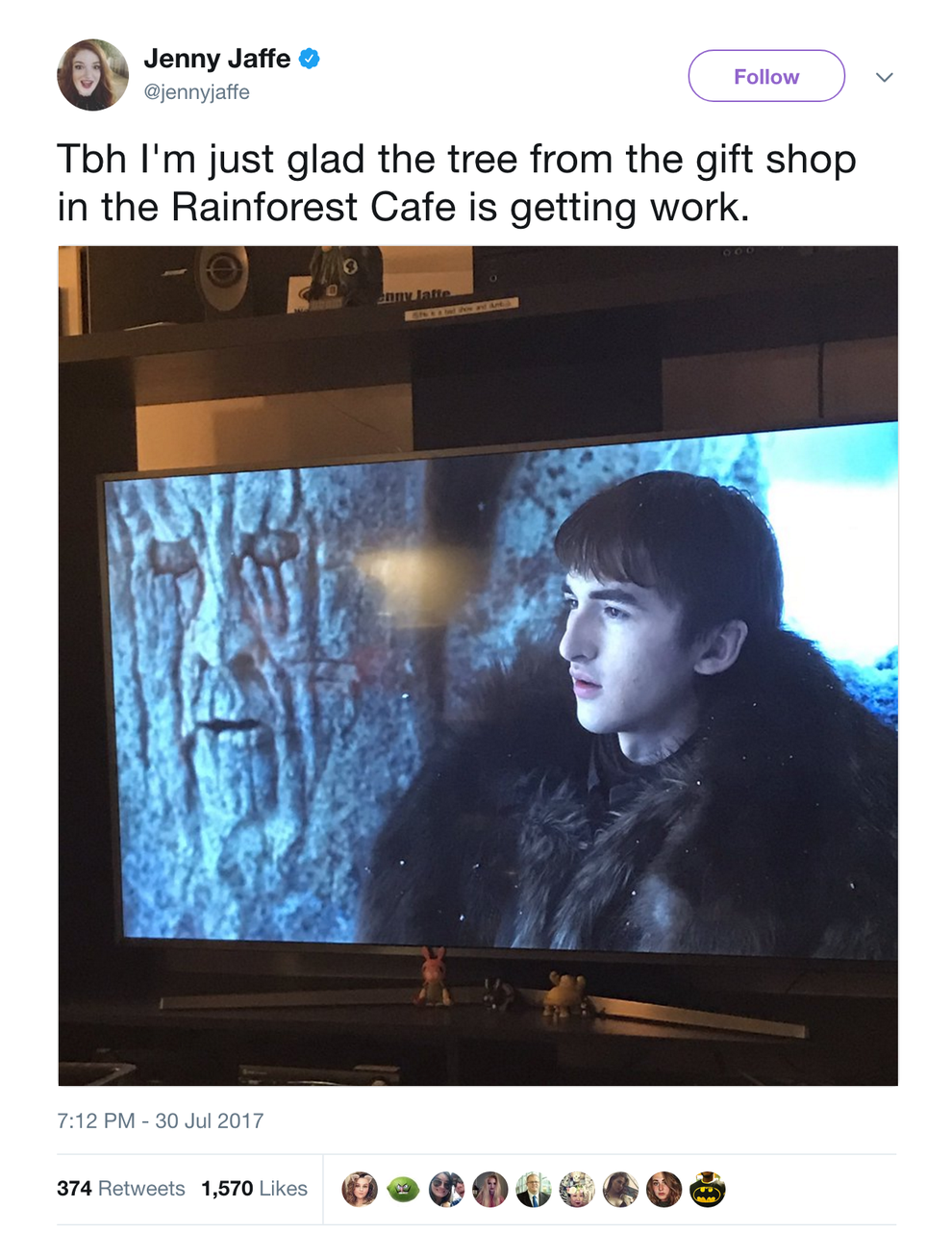 Literally Just 26 Hilarious Tweets About Bran From The Latest 