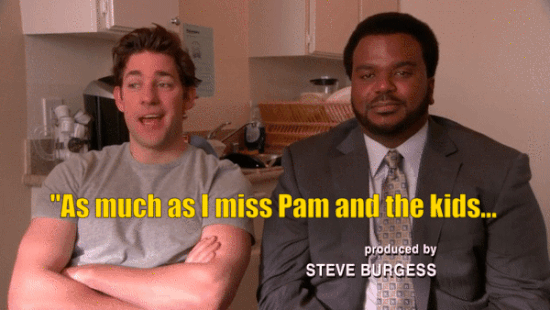 When he sublets the apartment in Philly with Daryll, we also find out that he's messy as hell. Does poor Pam have to deal with filthy dishes everywhere too? SOMEONE SAVE PAM FROM THE LIVING HELL OF BEING MARRIED TO THIS SELFISH DEADBEAT.