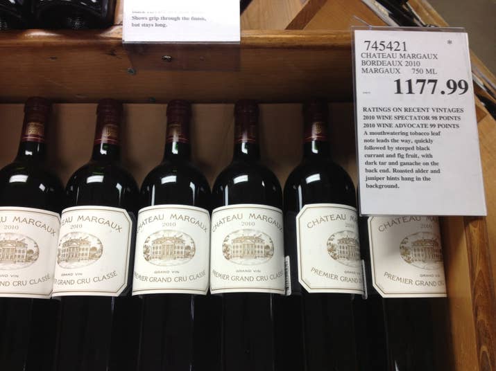 While Costco sells a ton of bottles under $20 (and even $10), don't be surprised to find rare collector's bottles. According to Wine Spectator, one shopper found three bottles of 2007 Screaming Eagle at a Costco in Redwood City, California. In case you haven't heard of this Napa Valley cult wine, they were being sold for $1,500 a bottle.