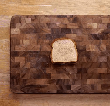 Place the other slice on top and cut into a circle using a glass or large cookie cutter: