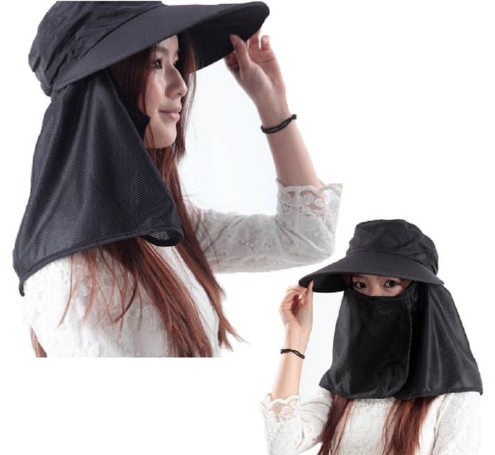 Many Japanese women will go to great lengths to avoid getting a tan, like wearing long black sleeves and hats that cover your face in the middle of summer.