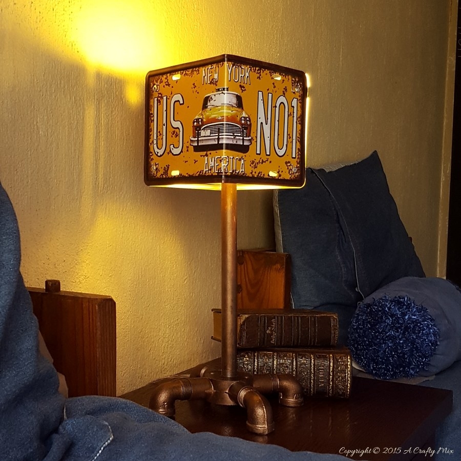 If skateboarding isn't really your thing, perhaps this lamp made from license plates and galvanized pipes would be more at home in your man cave. Find detailed instructions here.