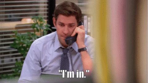 He tells her to go ahead to the car – he has to make a "quick call". Yep, a call about a job in Philly that will TURN HER WHOLE LIFE UPSIDE DOWN. Jim, you suck.