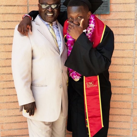 Omete with dad Enock