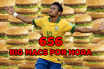 Neymar agora tem tanto dinheiro que daria para comprar 656 Big Macs por hora