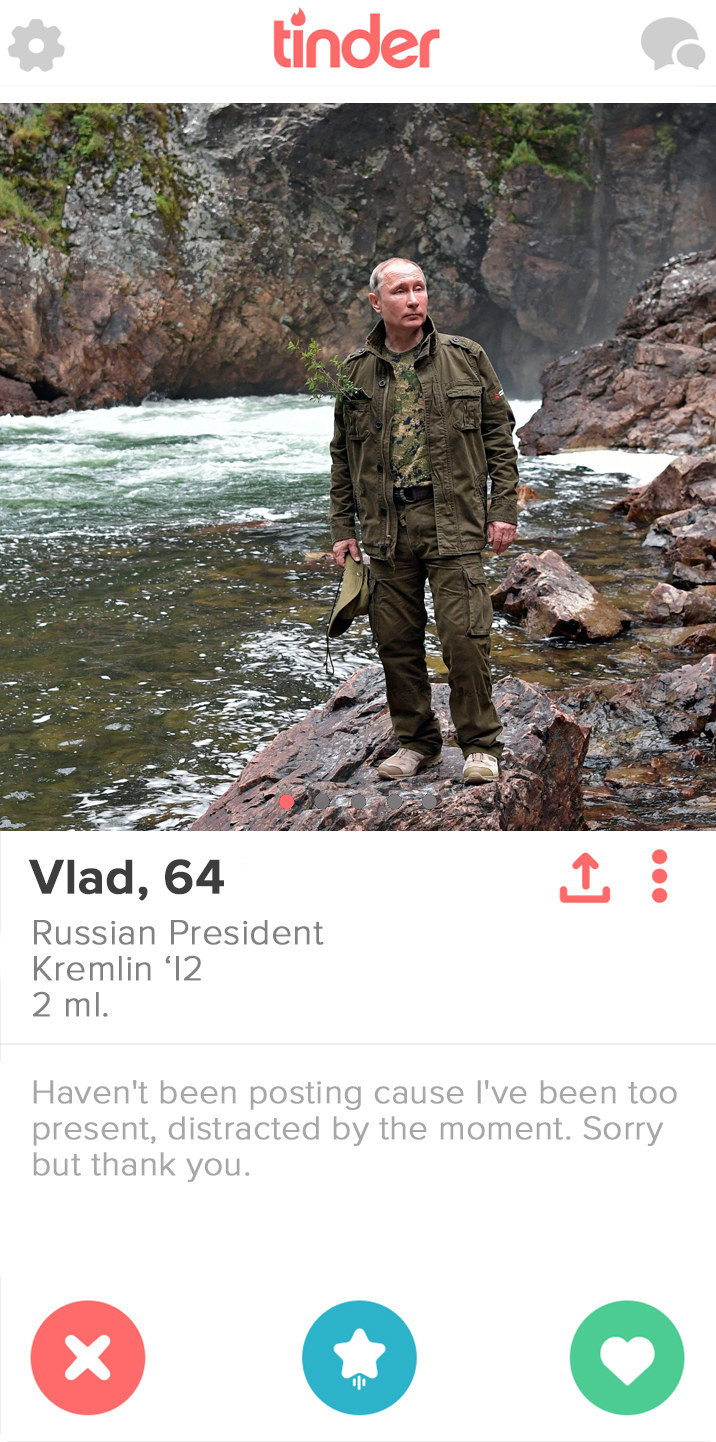 Putin Has Released More Shirtless Vacation Pics So We Put Them On Tinder 2454