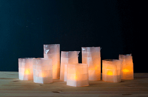 Check out the full tutorial from Design Sponge here!Get a 12-pack of tea lights from Amazon for $8.99 and two-pack of wax paper rolls for $7.99.