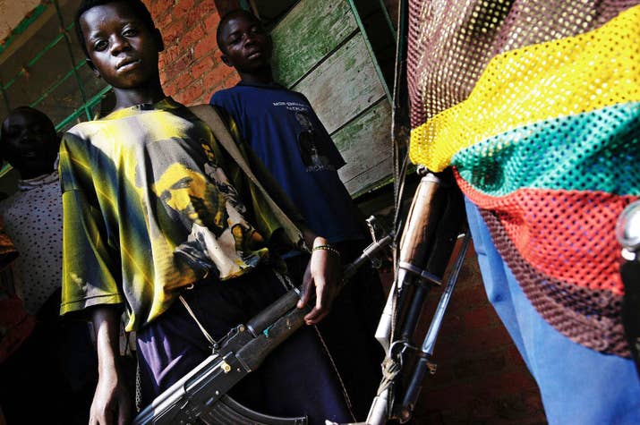 In particular, the UN investigators found that in every single reported atrocity committed by the rebel militia, girls known as "Lamama" were present. These children, dressed in hula skirts and red arm-bands, were encouraged to drink the blood of killed civilians as they believed it would make them invulnerable to bullets. The local population is terrified of these children, which observers think may explain in part why the relatively small and poorly armed insurrection has been able to hold off official forces for so long.