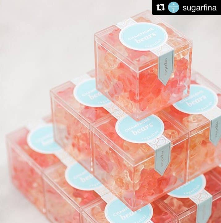 Candy you can get tipsy with count me in, Sugarfina makes flavors that they come in are Champagne, Bubbly Bears, Sparkling Rosé, Rosé all Day.