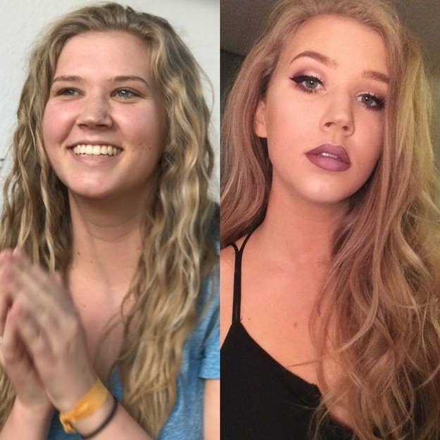"I'm not artistic at all but with a lot of practice have gotten pretty good at doing makeup. It's so relaxing and a great way to focus on me, but I love sleeping in and am confident in my bare face, too!" – chelseac48071f7cc