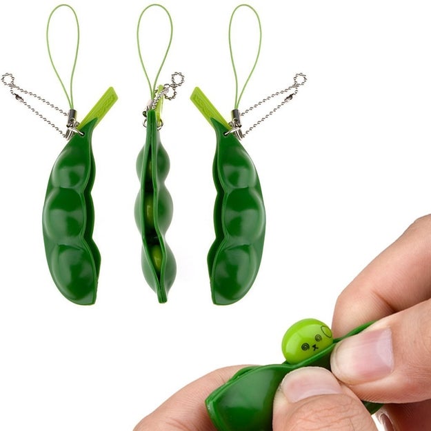 A trio of stress-relieving keychains that actually make vegetables fun.
