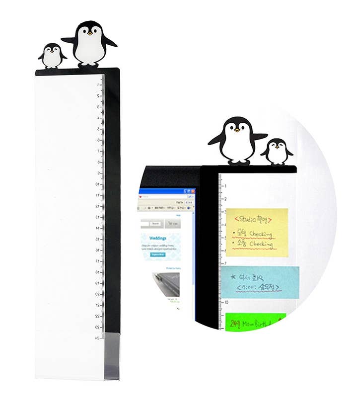 It also has a ruler and a pair of super cute penguins.Get it on Amazon for $6.99.