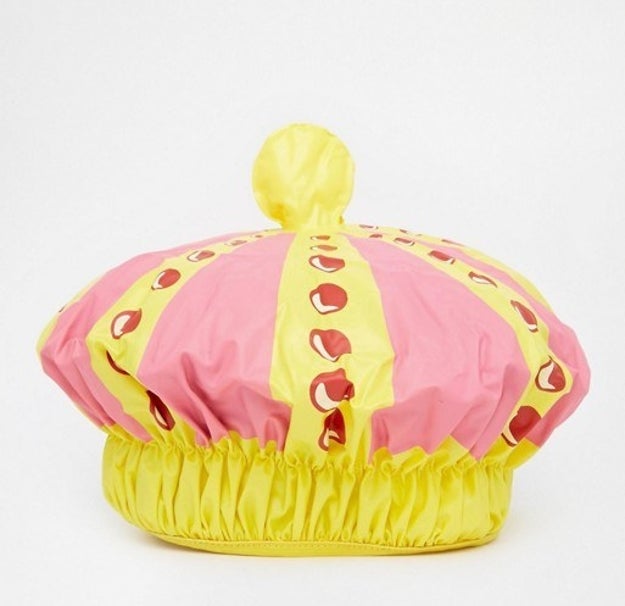 A regal-looking shower cap for ruling over all your shampoo and conditioner.