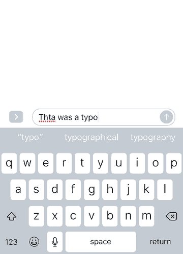 Fixing a typo on an iPhone