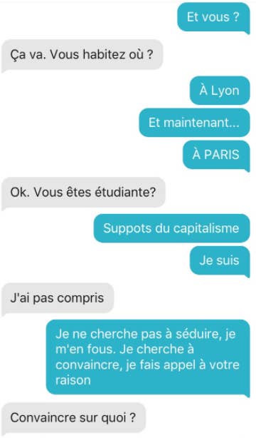 Elle Drague Sur Tinder Avec Des Citations De Melenchon Et Personne Ne S En Rend Compte