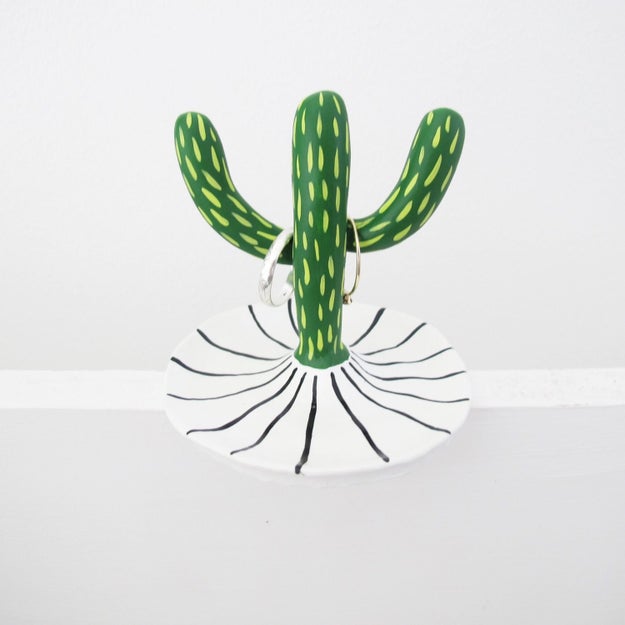 A cactus catch-all bowl for showcasing your rings in the most southwestern way possible.