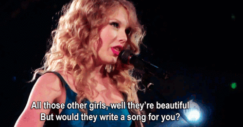 I was OBSESSED with this song when I was 17, and that gives you a perfect summary of what it's like as a song. Its light, and fun, and about the all-consuming "love" we experience when we're teens. This Taylor was so pure and filled with joy :').Perfect for: Including on a playlist for a girls' wine night in.