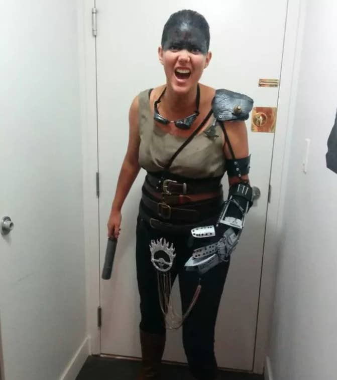 Someone dressed as Furiosa from &quot;Mad Max: Fury Road&quot;