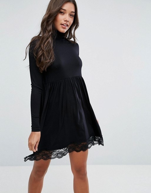 asos black turtleneck dress