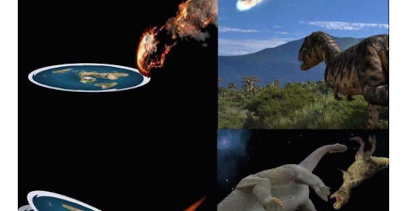 This Person Was Banned From A Flat Earth Group For Sharing A Dinosaur Joke And People Are Stunned