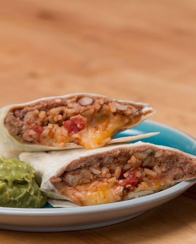 Beans, Rice &amp; Cheese Burritos