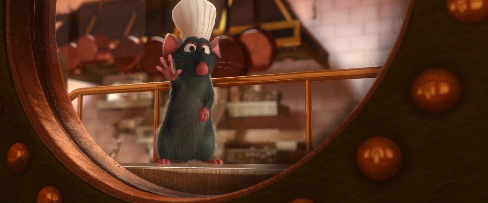 In the first corner we have Remy, from Ratatouille. 