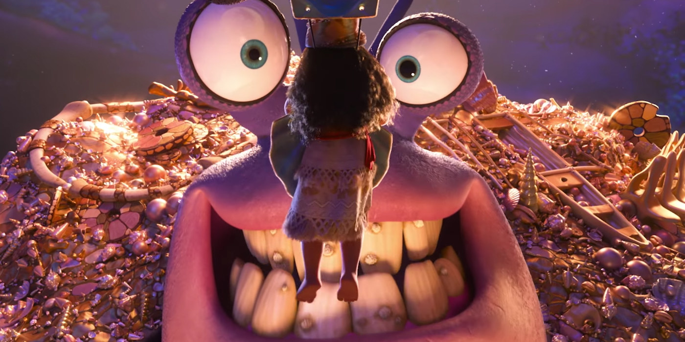 In Moana, a crab sings about eating a human. 