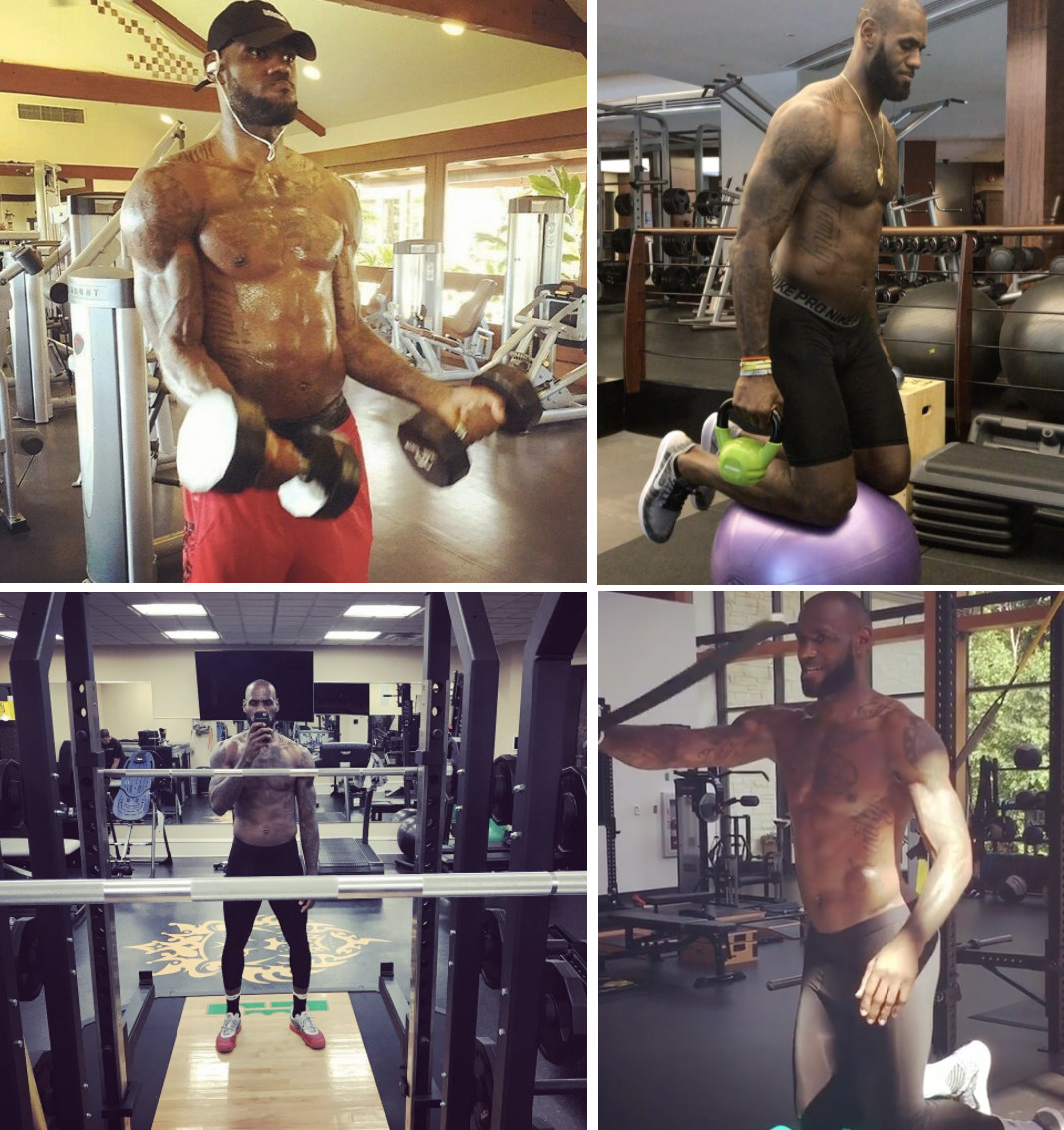 lebron james in the gym